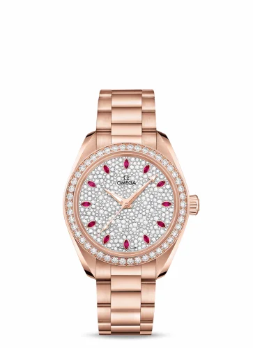 Omega Seamaster Aqua Terra 150M Master Chronometer 34 Sedna Gold / Diamond / Snow Ruby / Bracelet 220.55.34.20.99.001 (22055342099001)